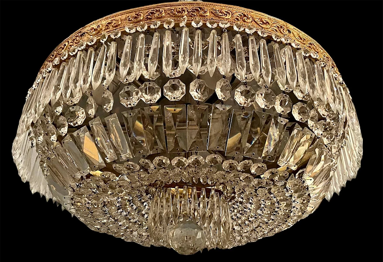 Crystal ceiling lamp, 70s 1232991
