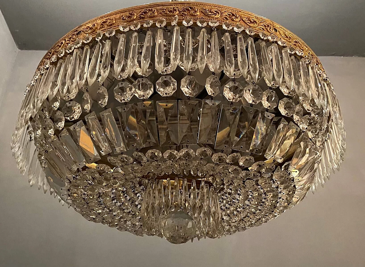 Crystal ceiling lamp, 70s 1232992