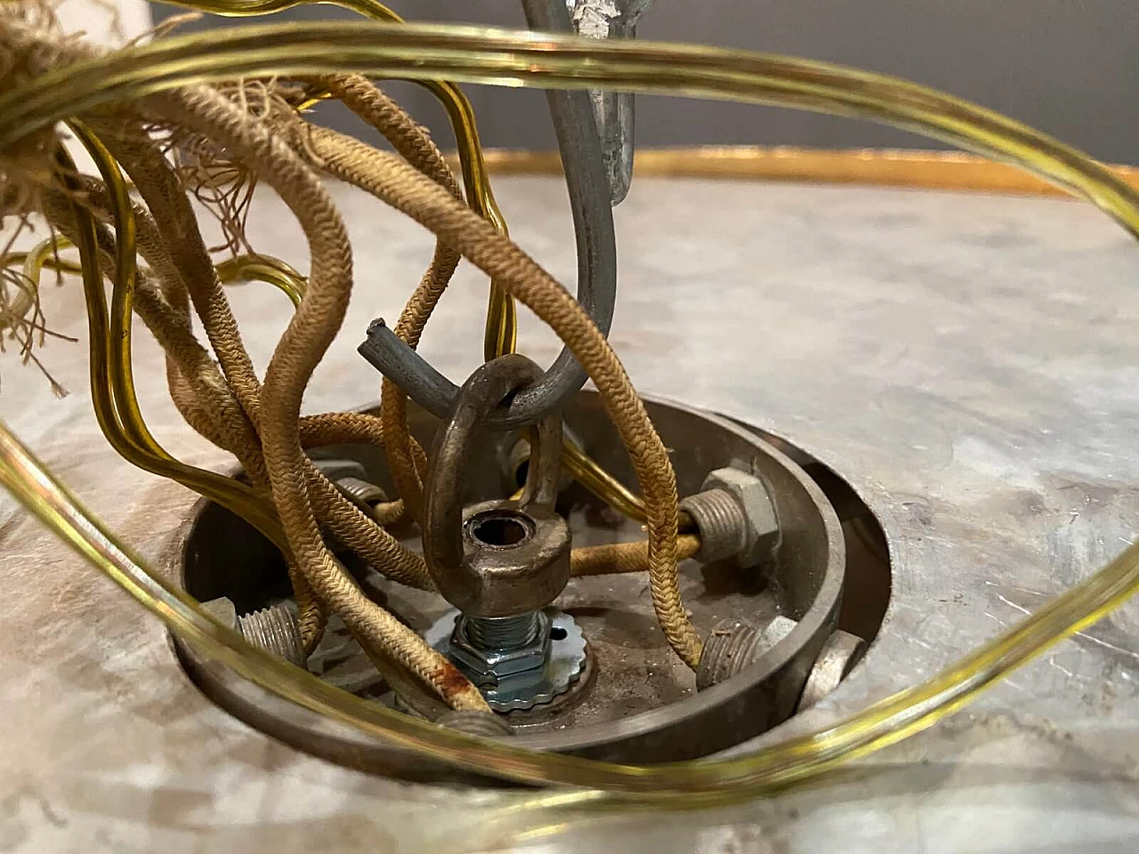 Crystal ceiling lamp, 70s 1232994