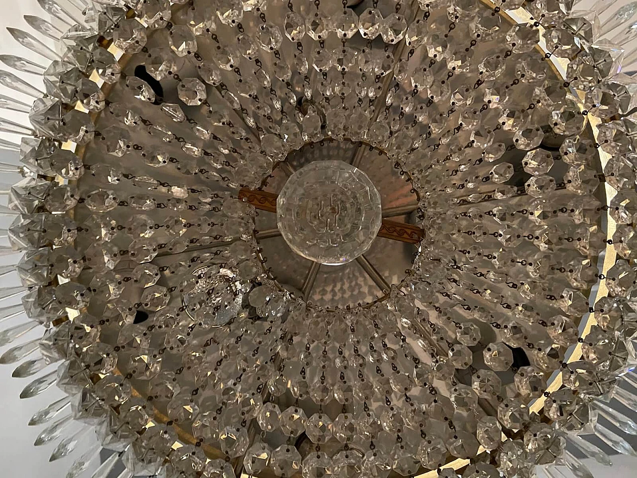 Crystal ceiling lamp, 70s 1232995