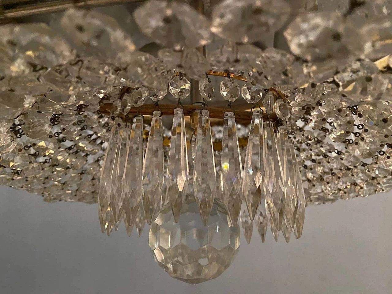 Crystal ceiling lamp, 70s 1232996