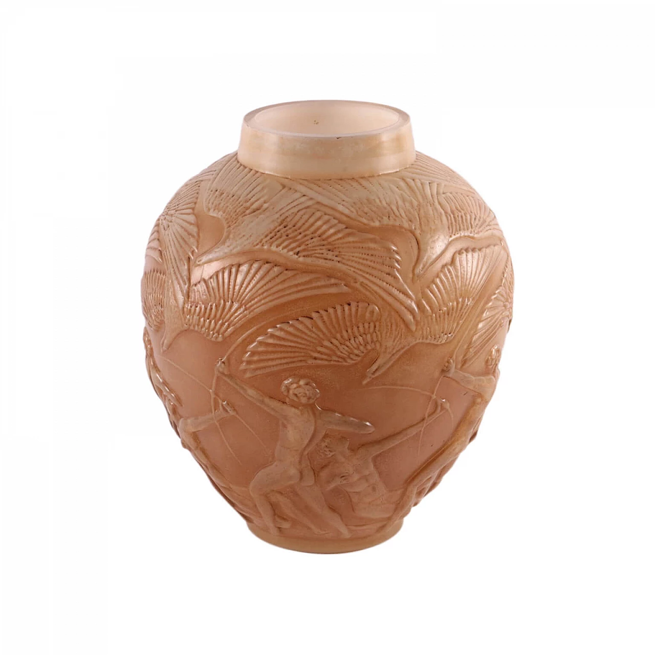 Vaso in vetro con decoro a rilievo, anni '30 1233189