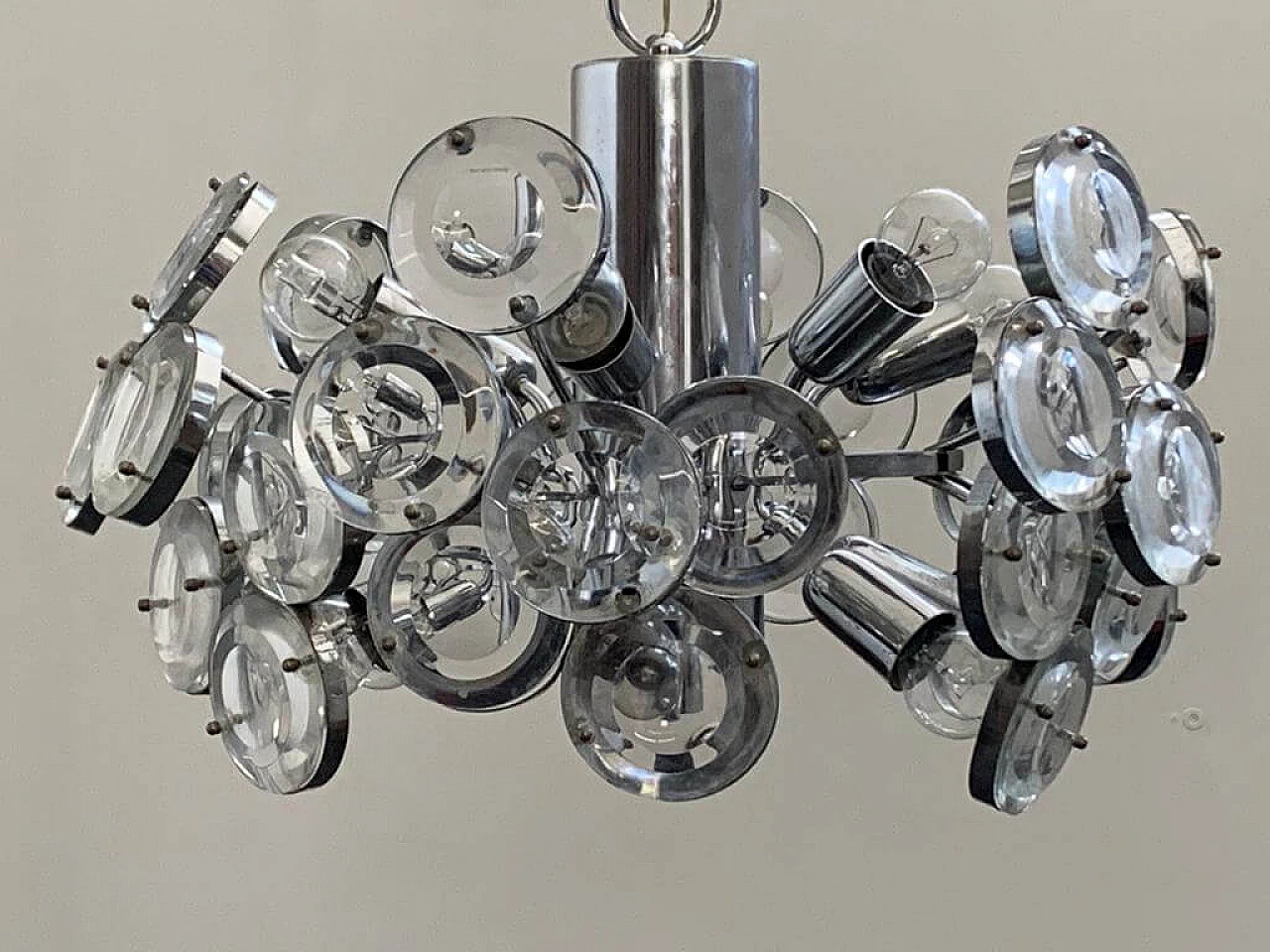 Sputnik chandelier by Oscar Torlasco with 10 lights, 70s 1233359