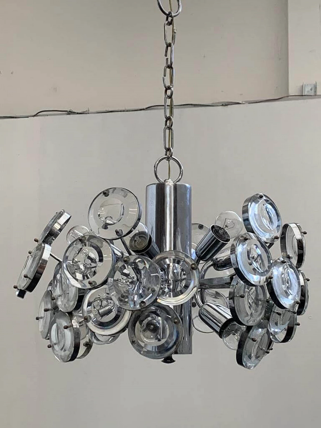 Sputnik chandelier by Oscar Torlasco with 10 lights, 70s 1233361