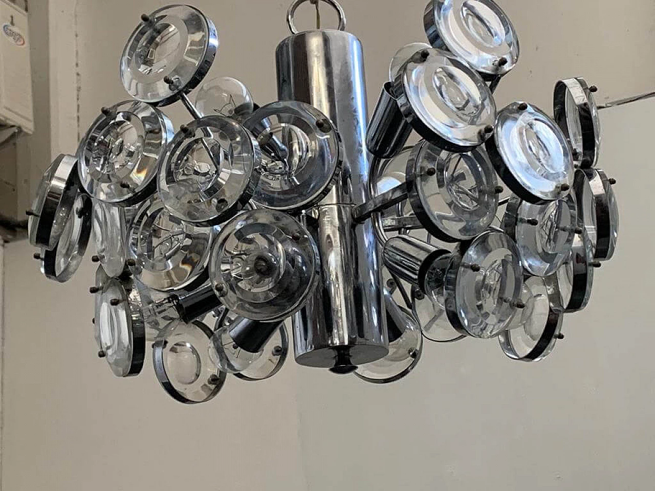 Sputnik chandelier by Oscar Torlasco with 10 lights, 70s 1233366