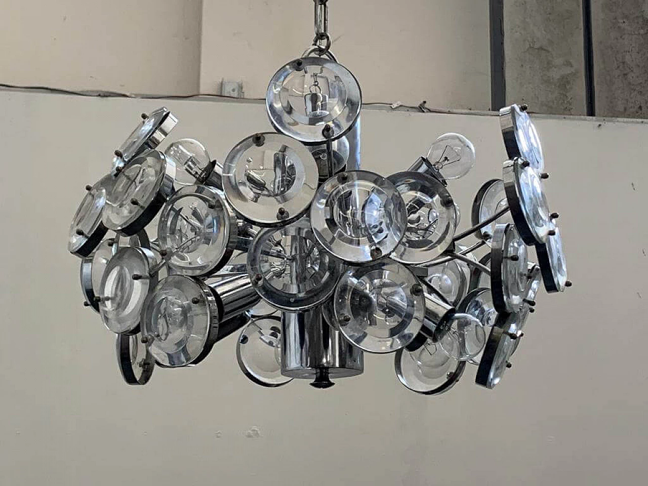 Sputnik chandelier by Oscar Torlasco with 10 lights, 70s 1233368