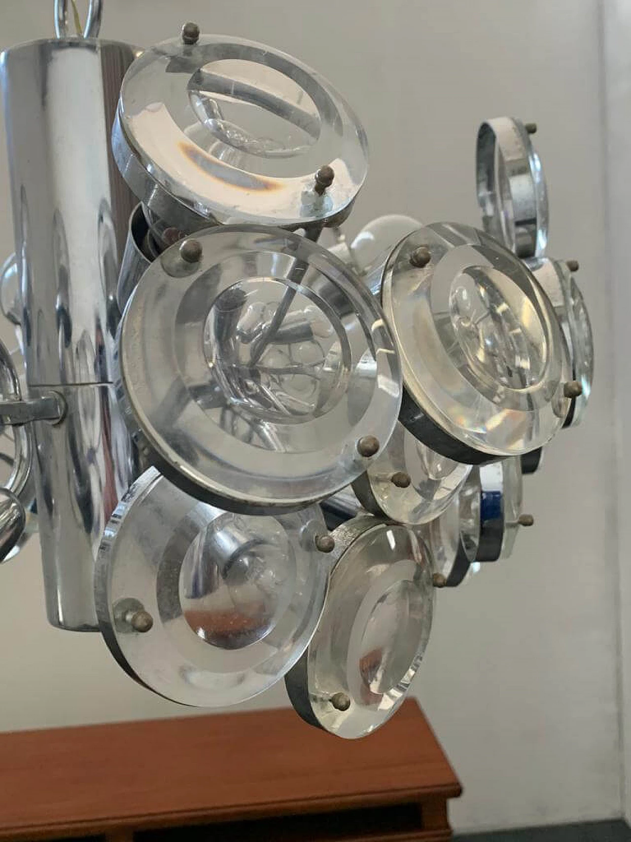 Sputnik chandelier by Oscar Torlasco with 10 lights, 70s 1233369