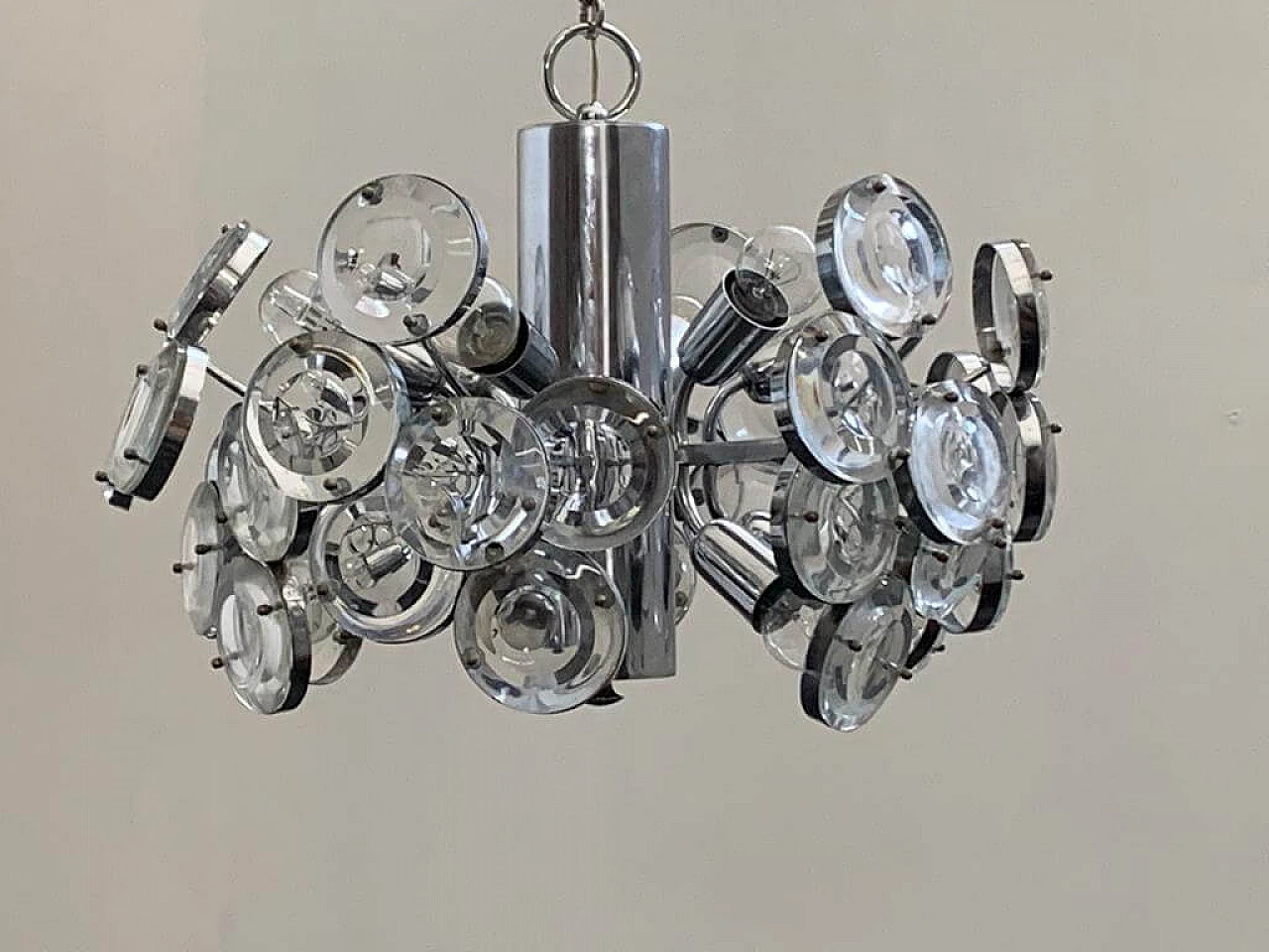 Sputnik chandelier by Oscar Torlasco with 10 lights, 70s 1233372