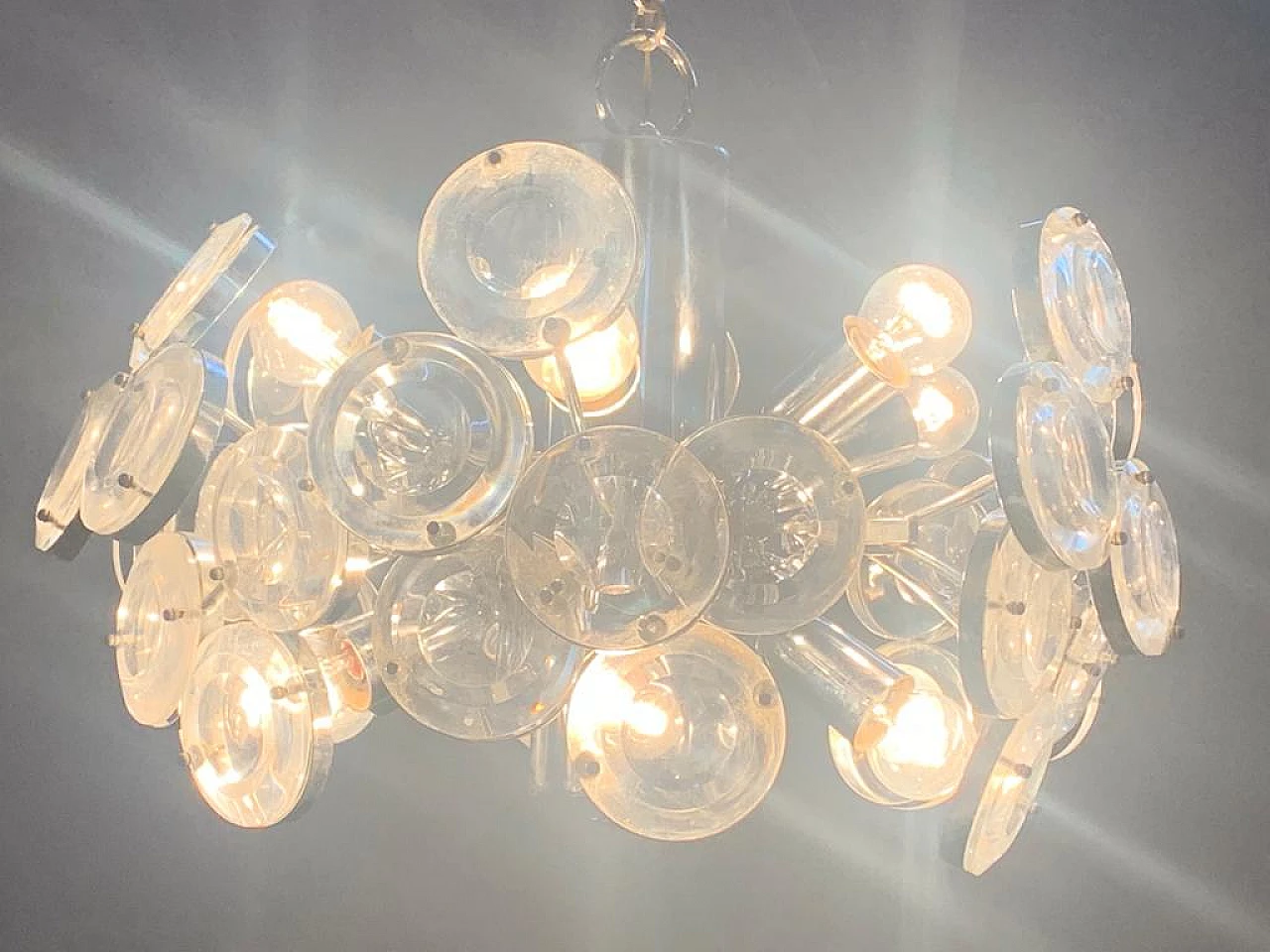Sputnik chandelier by Oscar Torlasco with 10 lights, 70s 1233373