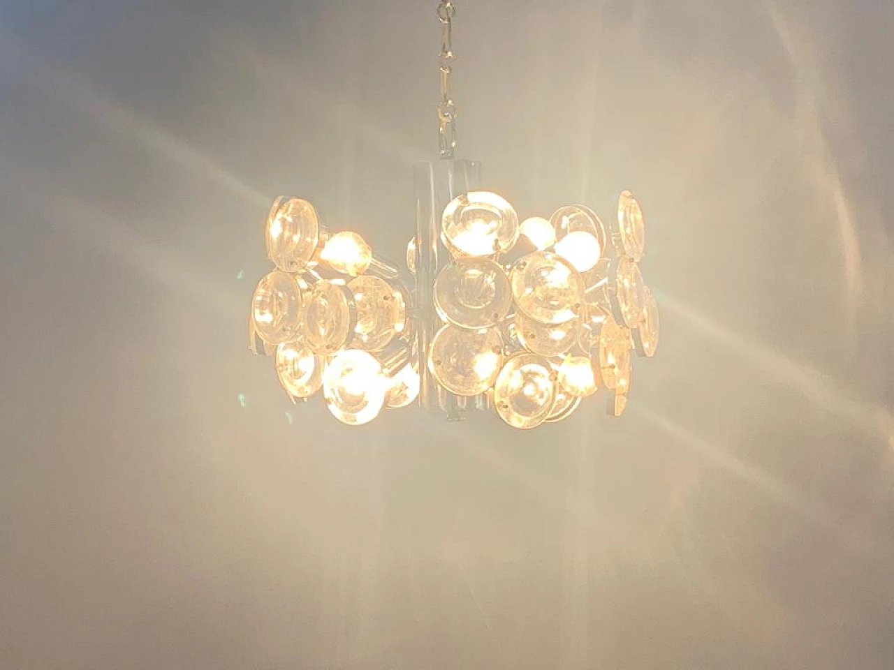 Sputnik chandelier by Oscar Torlasco with 10 lights, 70s 1233374