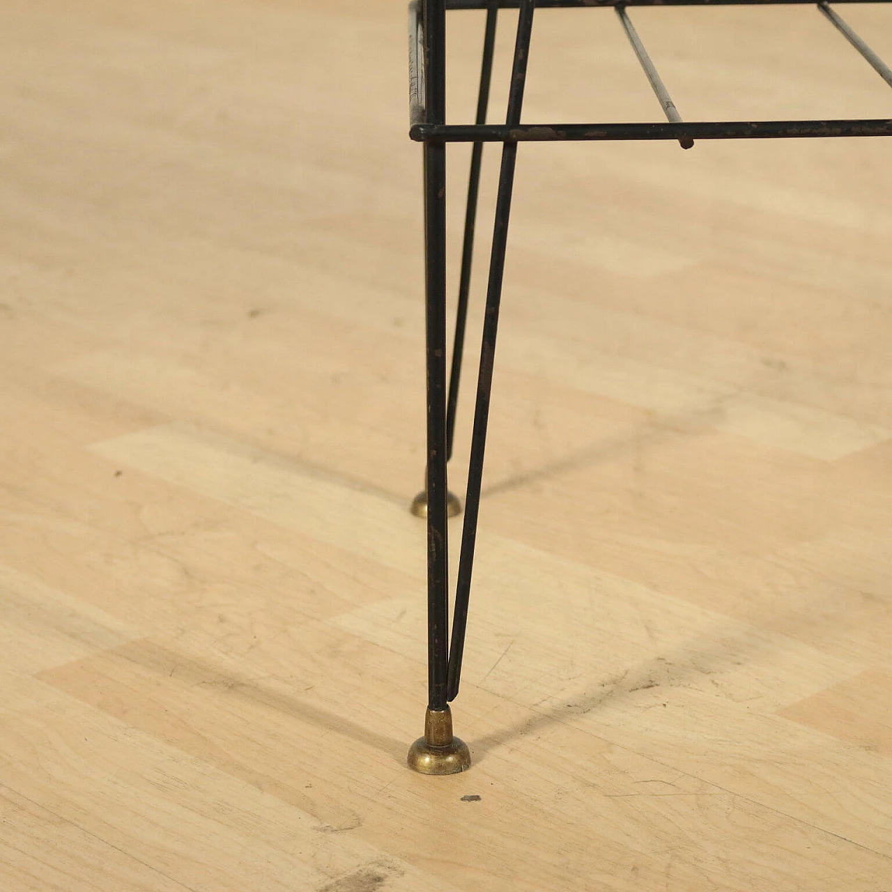 Tavolino in mogano e metallo, anni '60 1233418