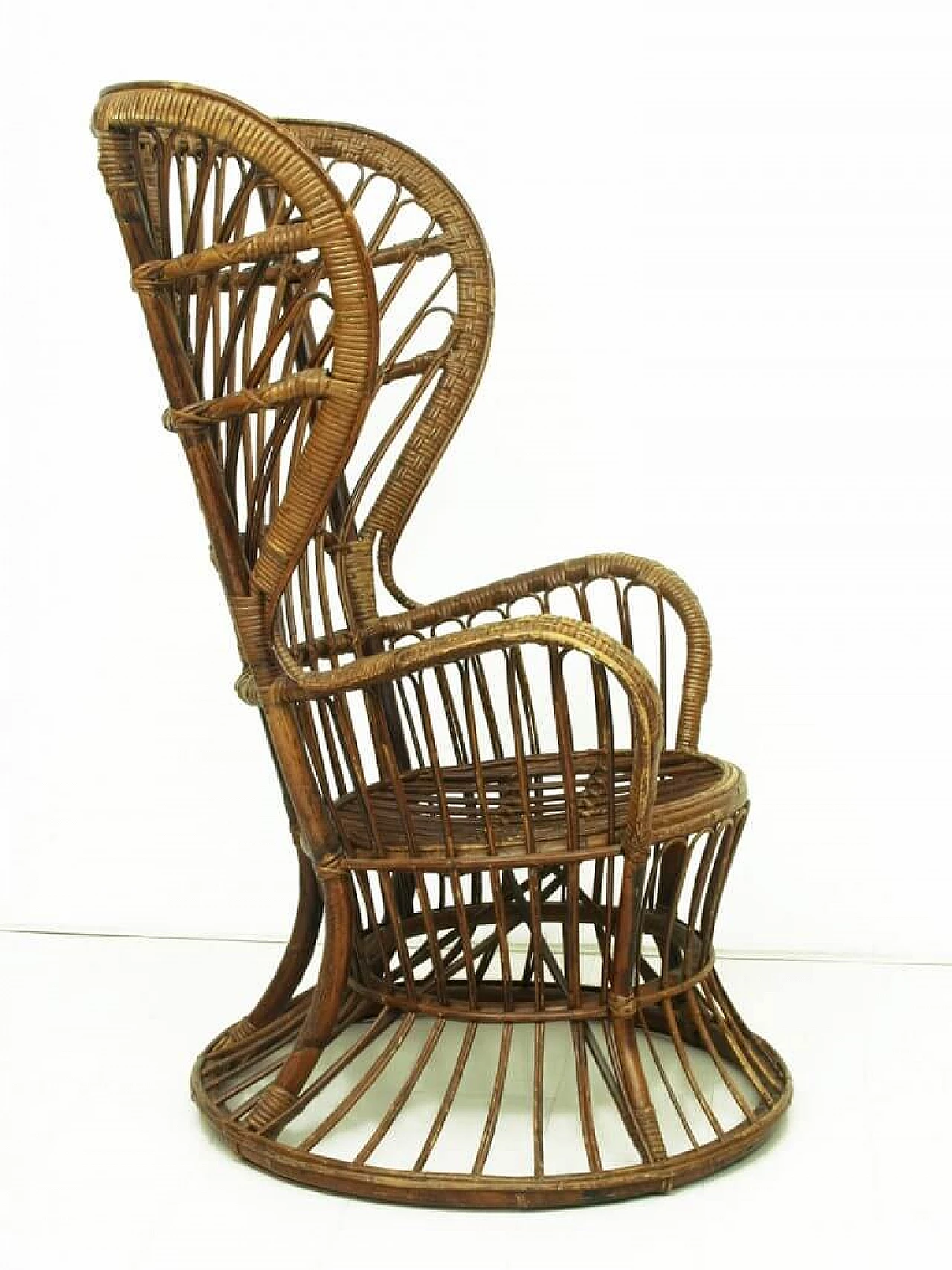 Italian armchair in wicker attributed to Ponti & Carminati, 50s 1233531