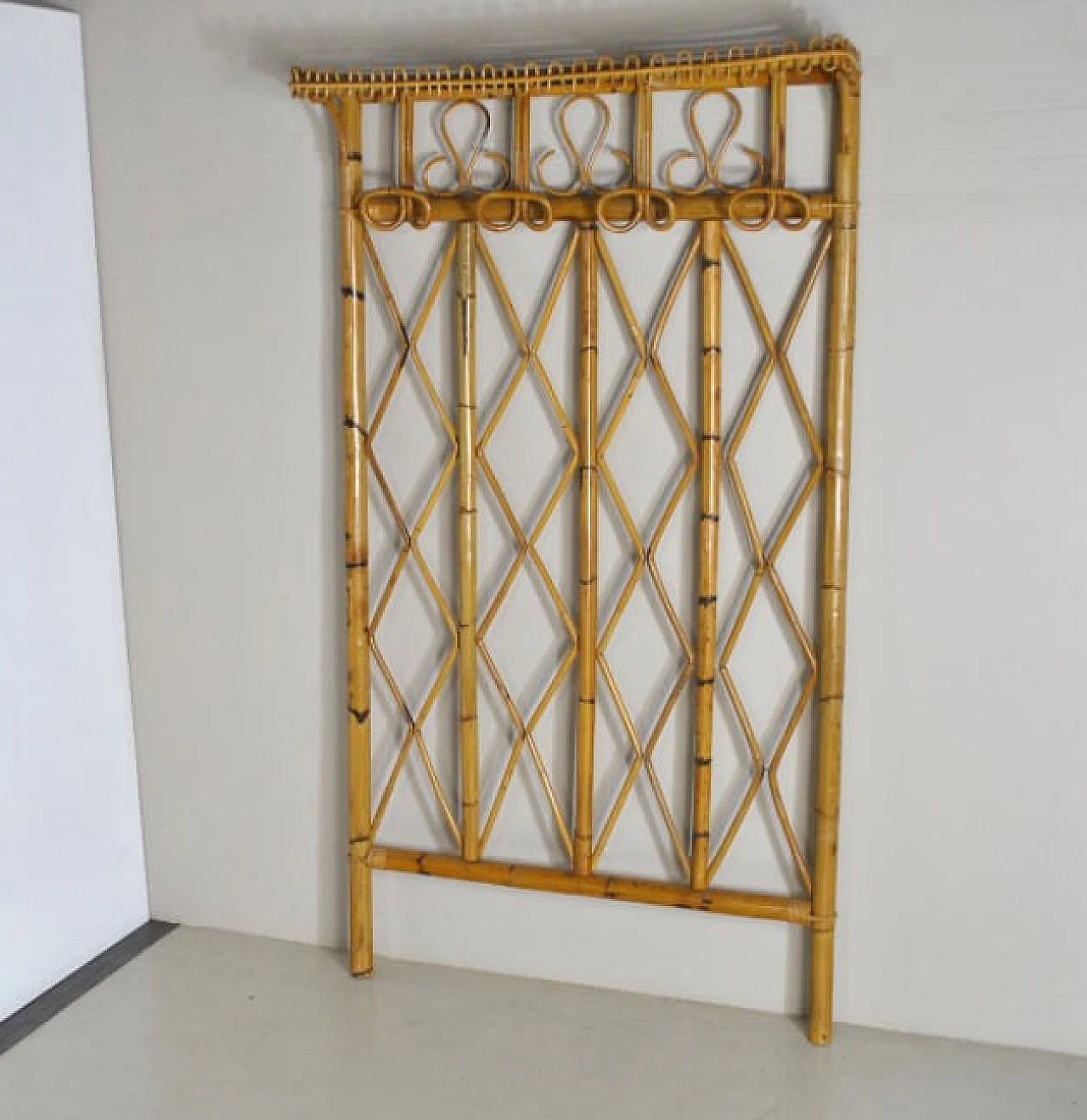Coat stand in bamboo and cane, 60s 1233894