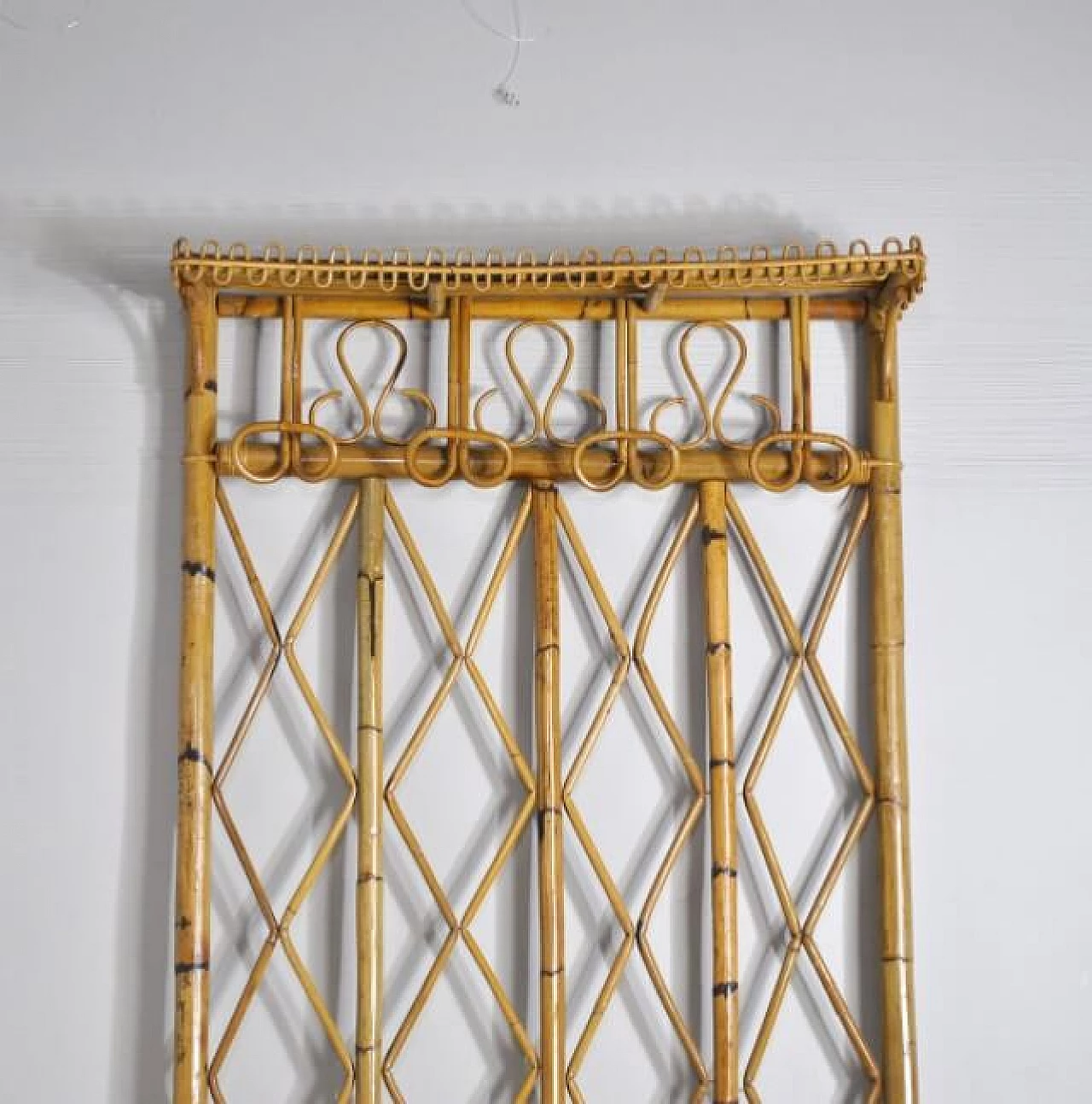 Coat stand in bamboo and cane, 60s 1233897