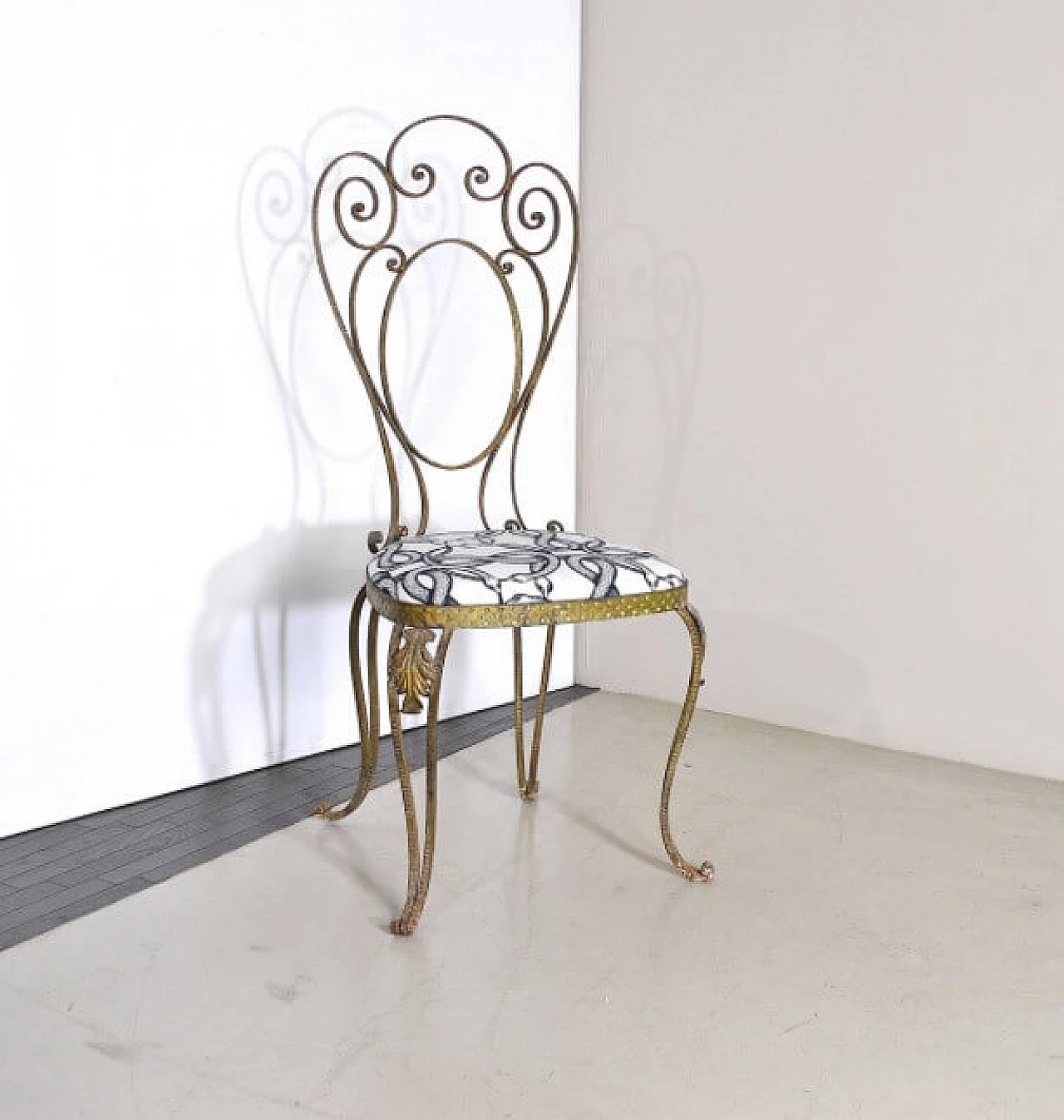 Chair in wrought and gilded iron by Pier Luigi Colli, 60s 1233908
