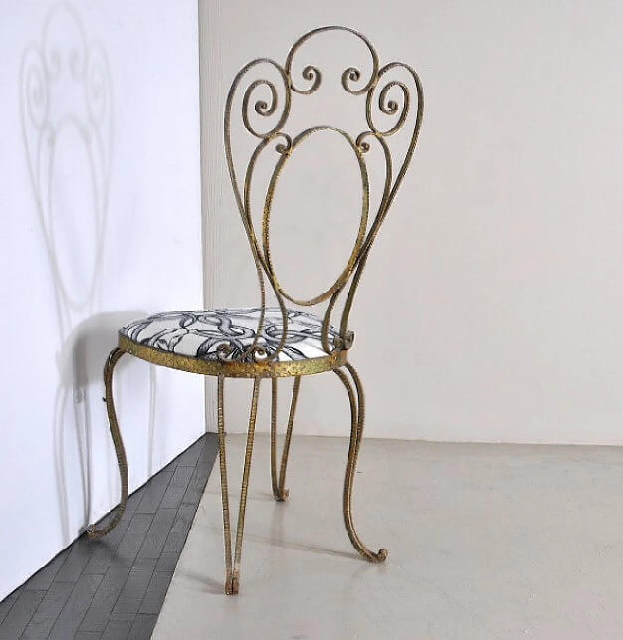 Chair in wrought and gilded iron by Pier Luigi Colli, 60s 1233909