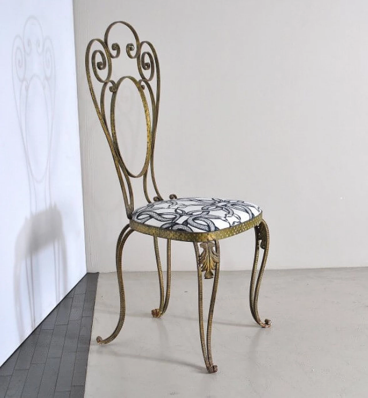 Chair in wrought and gilded iron by Pier Luigi Colli, 60s 1233911