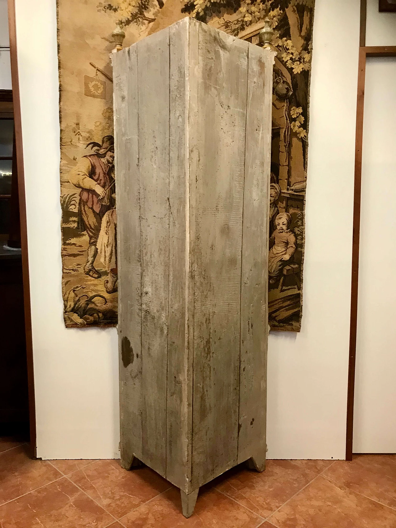 Angoliera a vetrina Piemontese Luigi XVI in legno laccata, originale '700 1234089