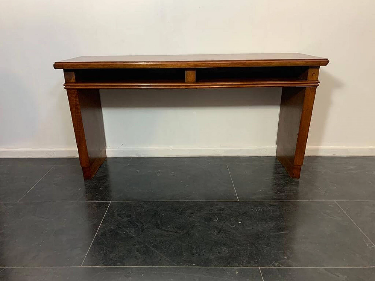 Art Deco mahogany console table With open compartments, 30s 1234150