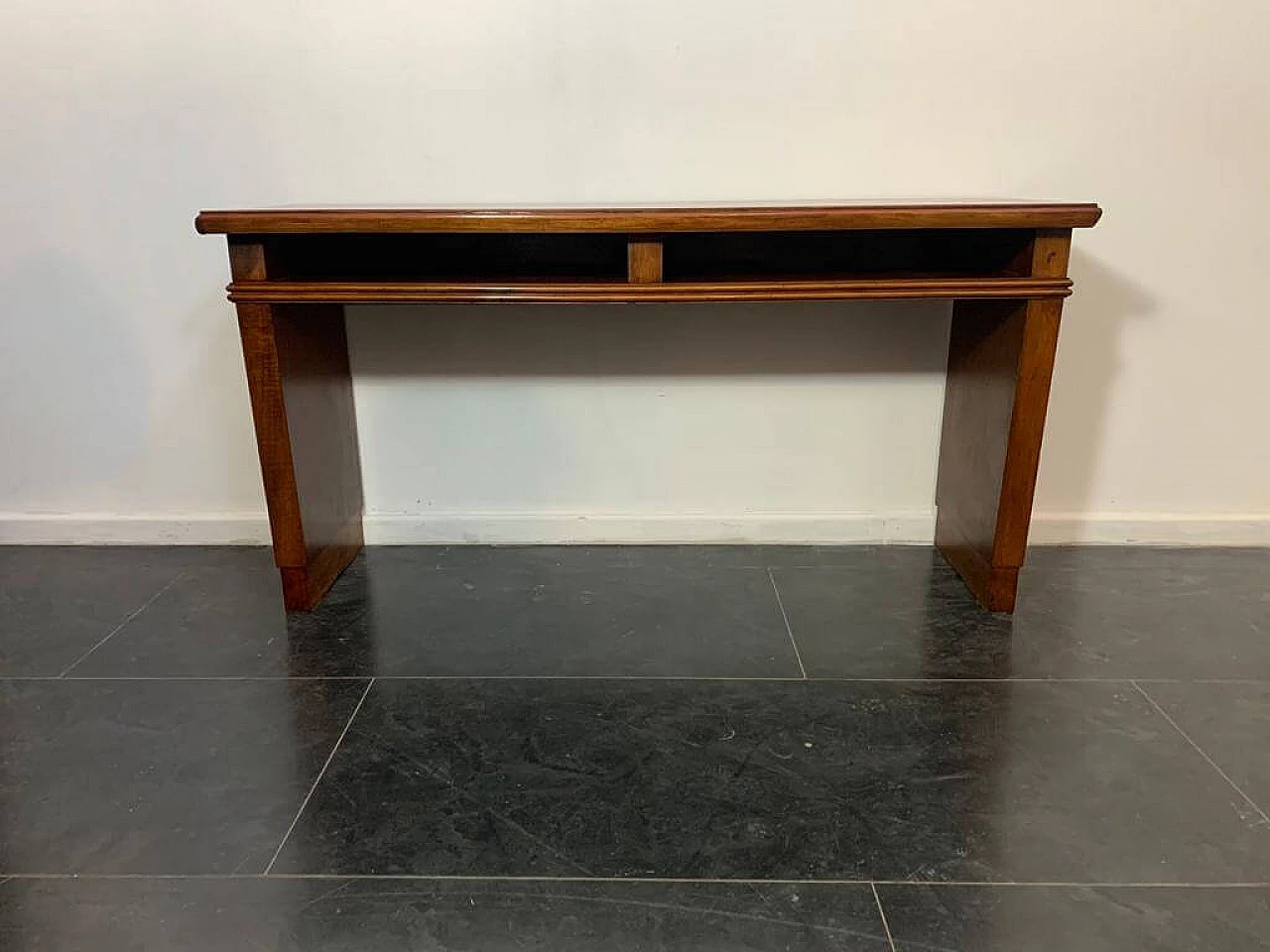 Art Deco mahogany console table With open compartments, 30s 1234152