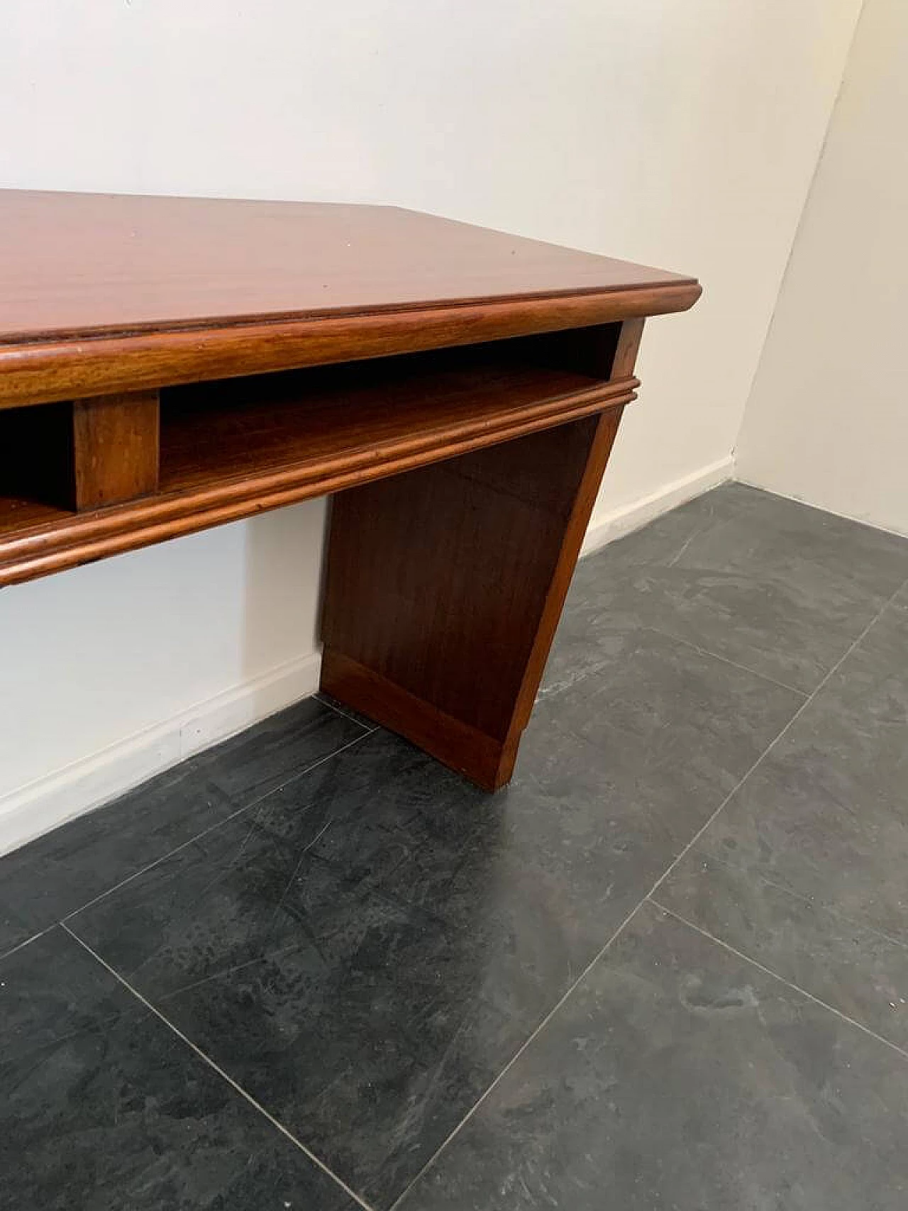 Art Deco mahogany console table With open compartments, 30s 1234157
