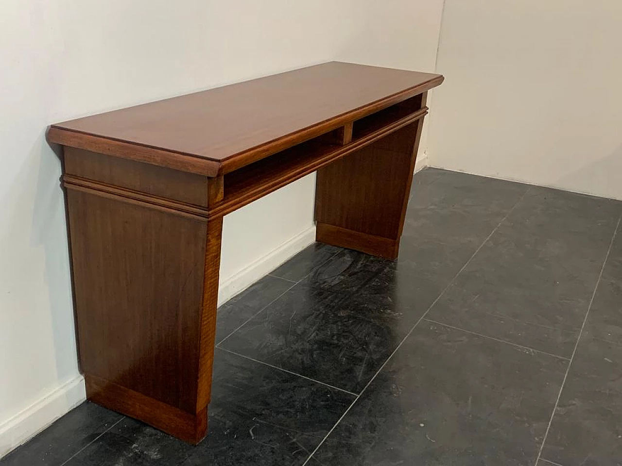 Consolle Art Deco in mogano con ripiano aperto, anni '30 1234163