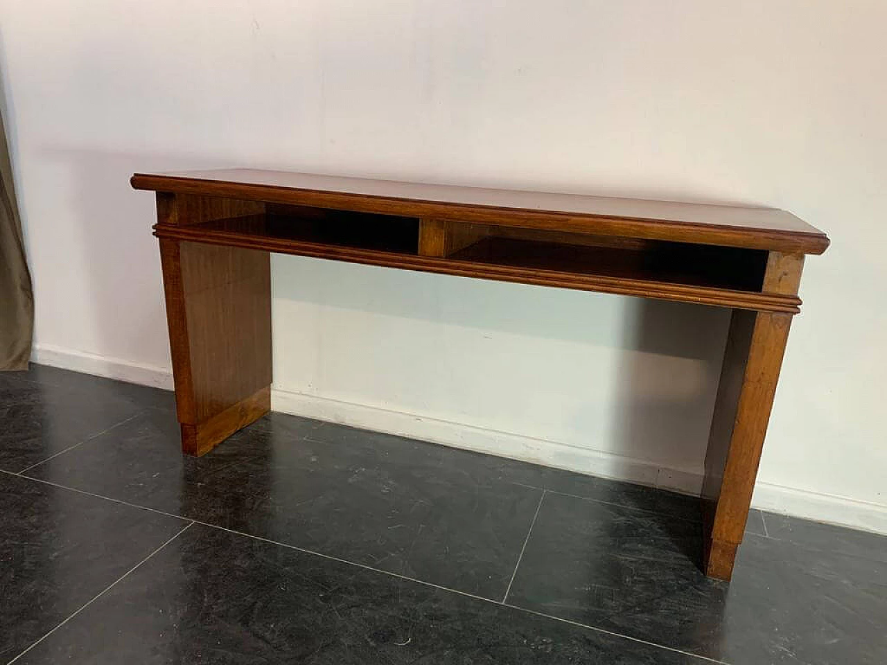 Art Deco mahogany console table With open compartments, 30s 1234164