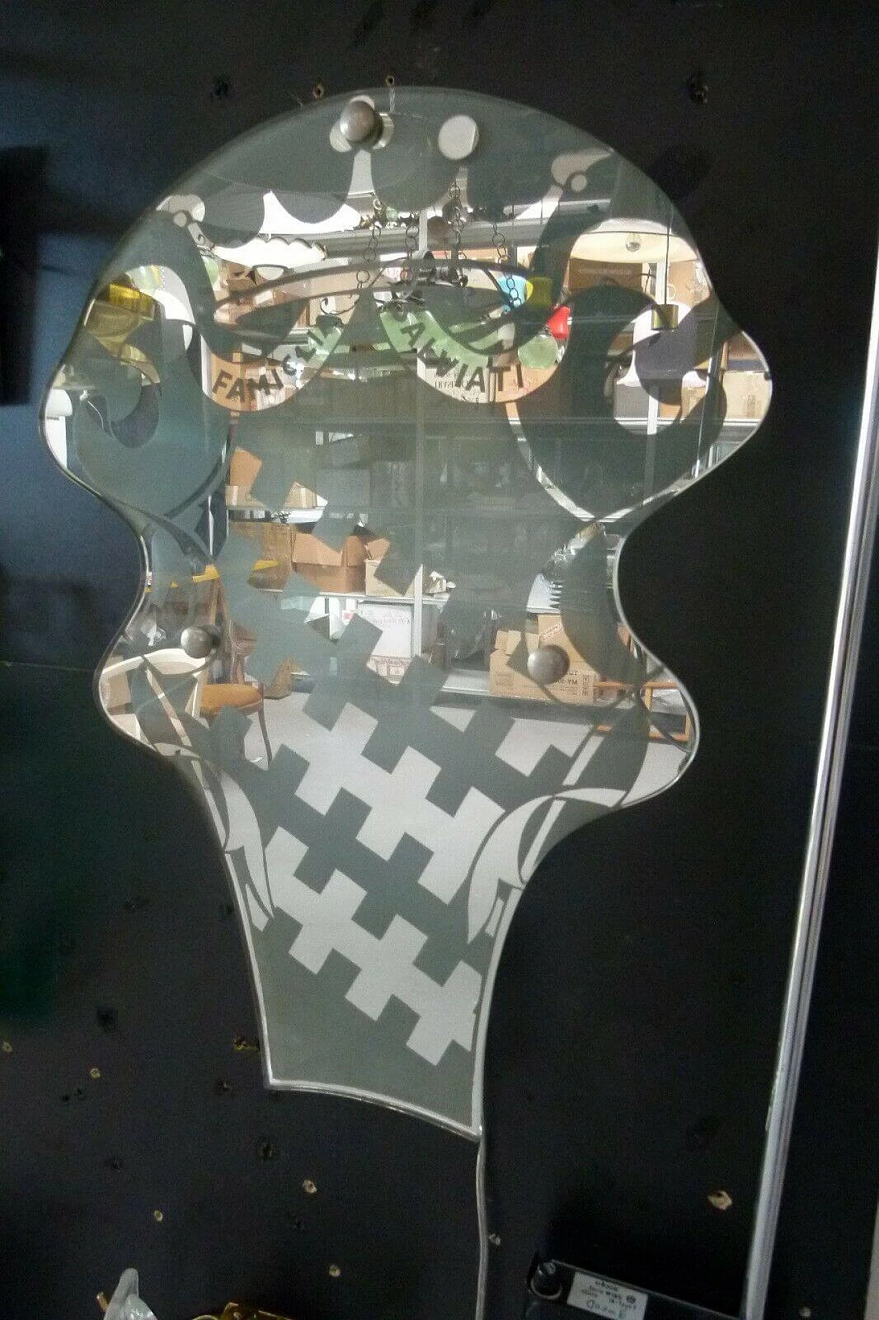 Applique in vetro satinato e specchiato di Famiglia Salviati, anni '60 1234384