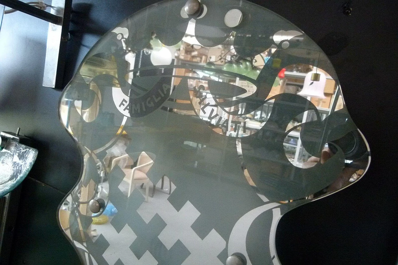 Applique in vetro satinato e specchiato di Famiglia Salviati, anni '60 1234385