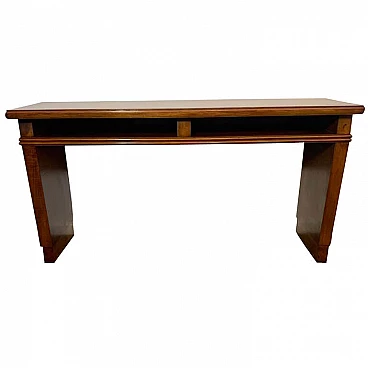 Art Deco mahogany console table With open compartments, 30s