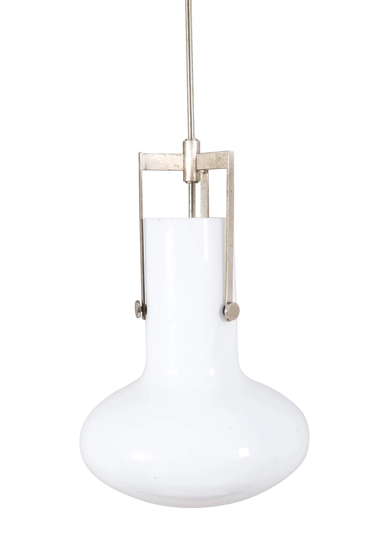 Chandelier in Murano glass and chromed metal by Ignazio Gardella for Azucena, 50s 1234434