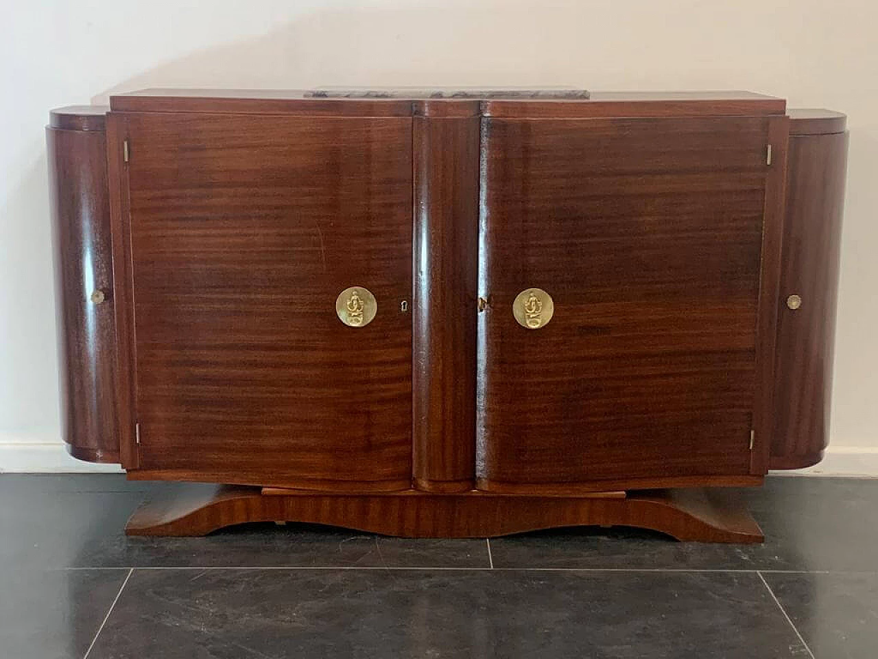 Art Deco mahogany sideboard in the style of Jules Leleu, 1920s 1234499
