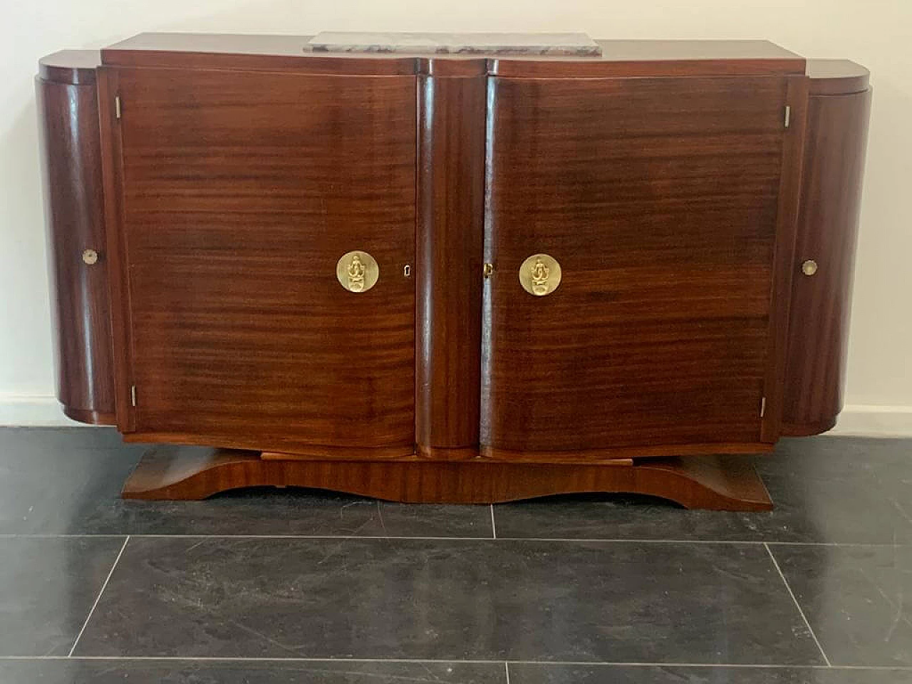 Art Deco mahogany sideboard in the style of Jules Leleu, 1920s 1234500