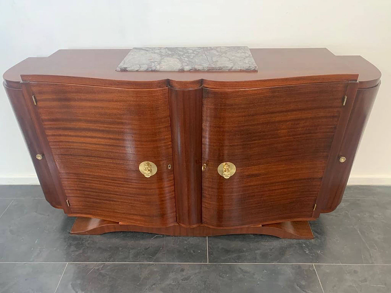 Art Deco mahogany sideboard in the style of Jules Leleu, 1920s 1234501