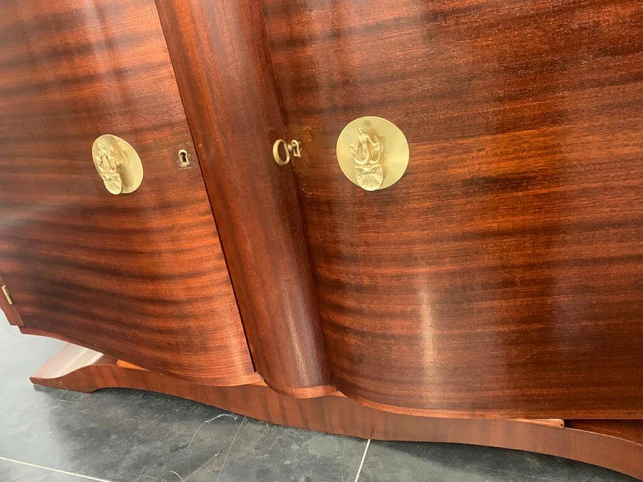 Art Deco mahogany sideboard in the style of Jules Leleu, 1920s 1234507