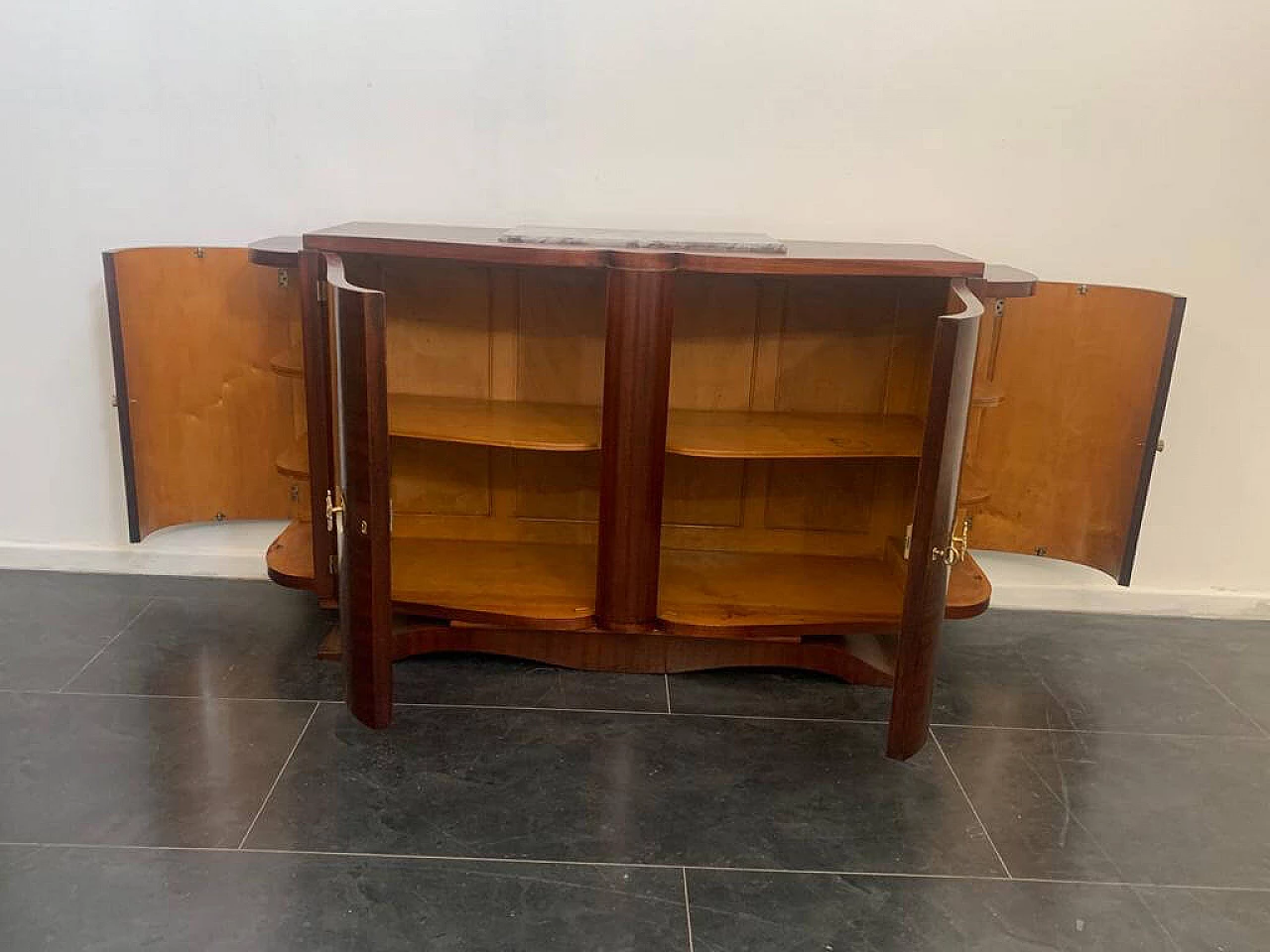 Art Deco mahogany sideboard in the style of Jules Leleu, 1920s 1234513