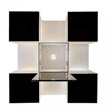 Backlit bookcase by Roberto Monsani for Acerbis international, 1970s