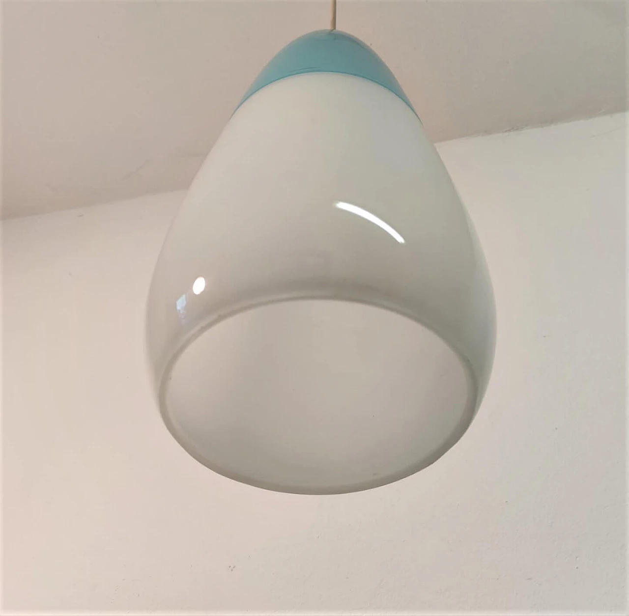 Lampadario a sigaro in vetro di Murano soffiato attribuito a Massimo Vignelli, anni '50 1234950