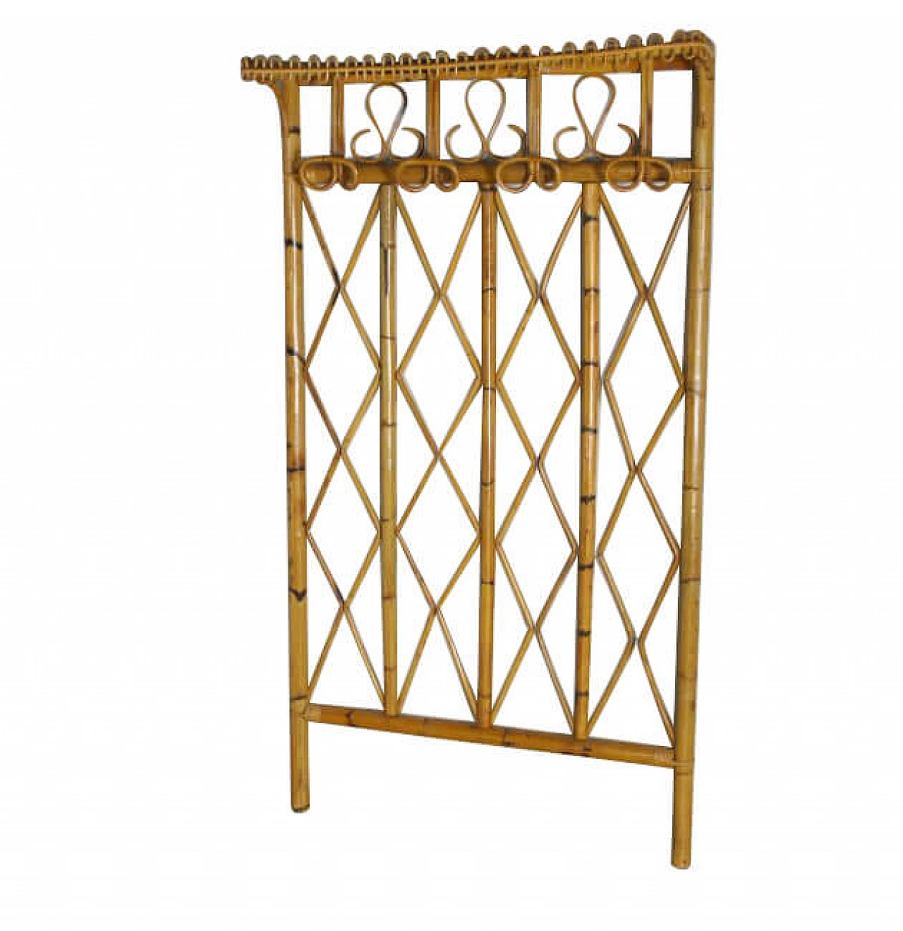 Coat stand in bamboo and cane, 60s 1235109