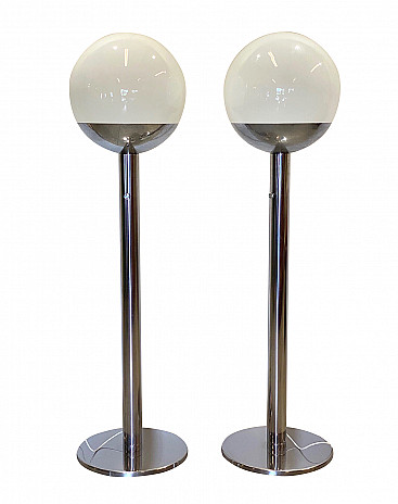 Pair of floor lamps P428 by Pia Guidetti Crippa for Luci, 1970s