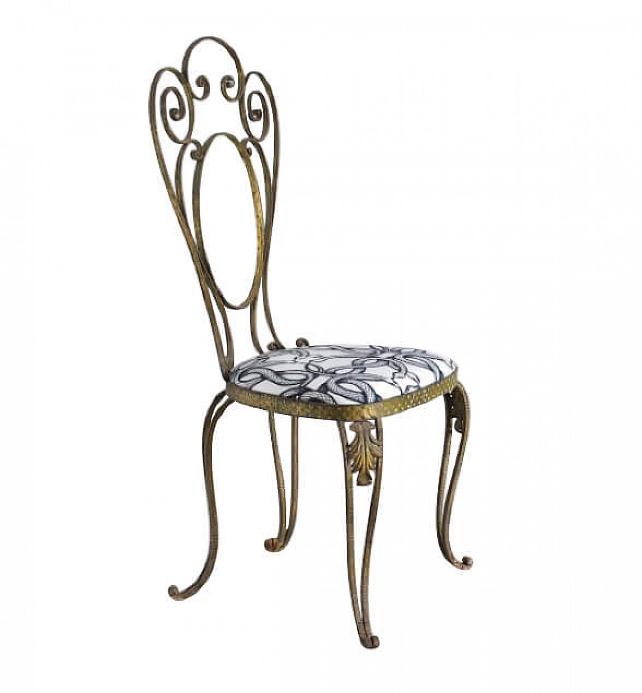 Chair in wrought and gilded iron by Pier Luigi Colli, 60s 1235179