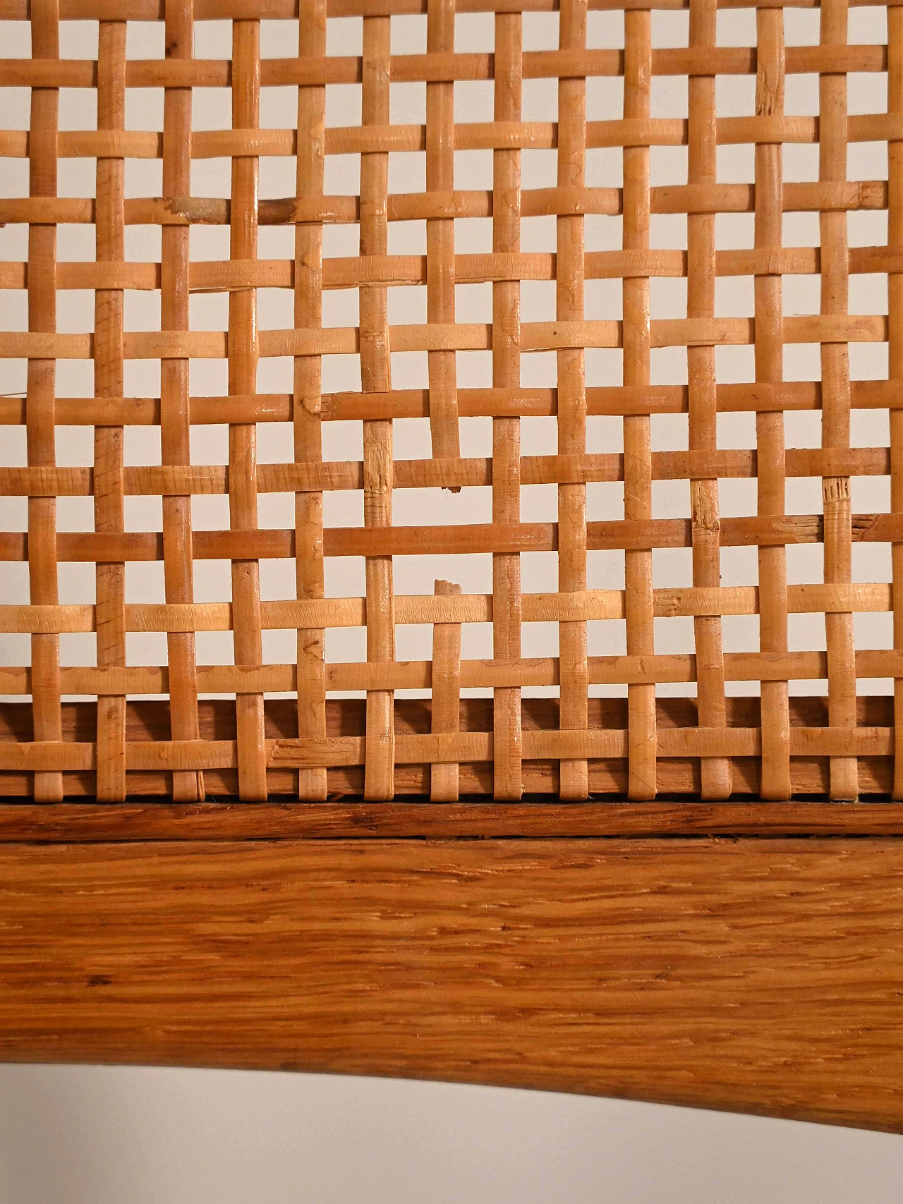 4 Danish chairs with rattan and velvet seat, 60s 1235463