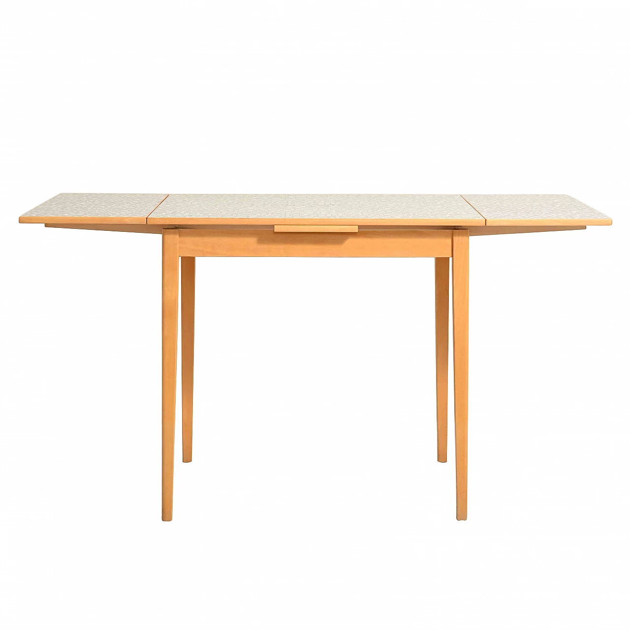 Scandinavian square extensible table with laminate top, 1960s 1235510