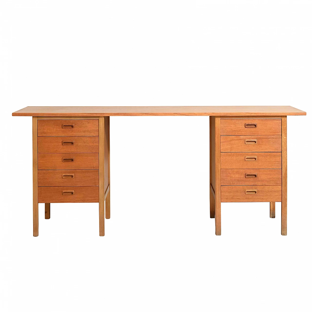 Desk with drawers in teak, 60s 1235523