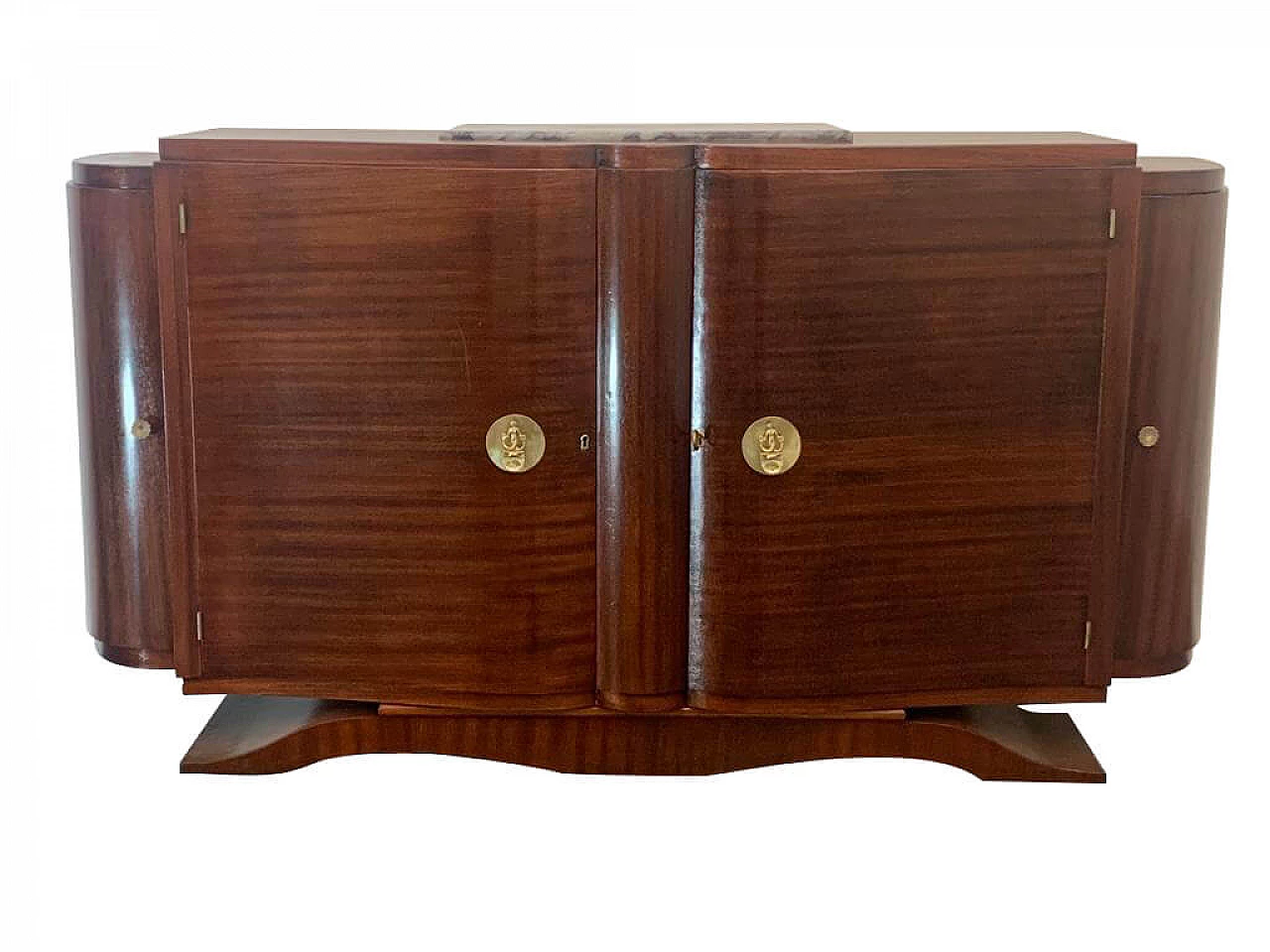 Art Deco mahogany sideboard in the style of Jules Leleu, 1920s 1235526