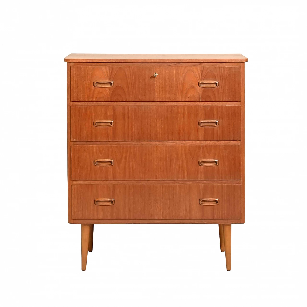 Cassettiera scandinava in teak, anni ’60 1235553