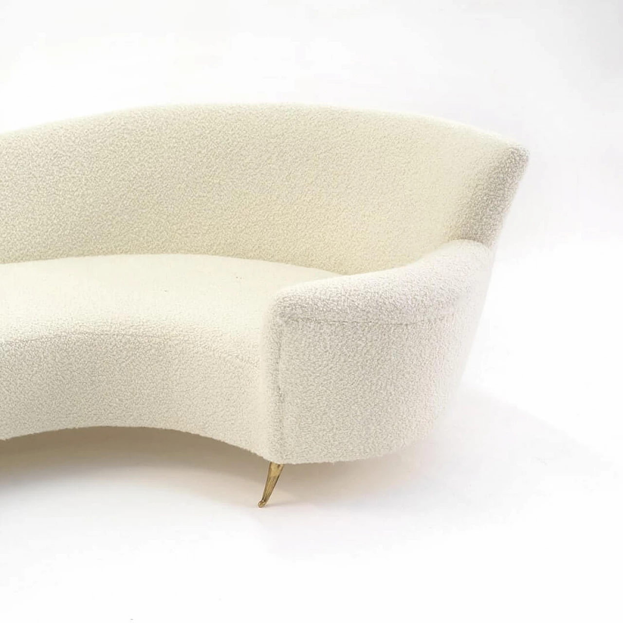 Sofa with brass feet by Federico Munari for Isa Bergamo, 50s 1235612