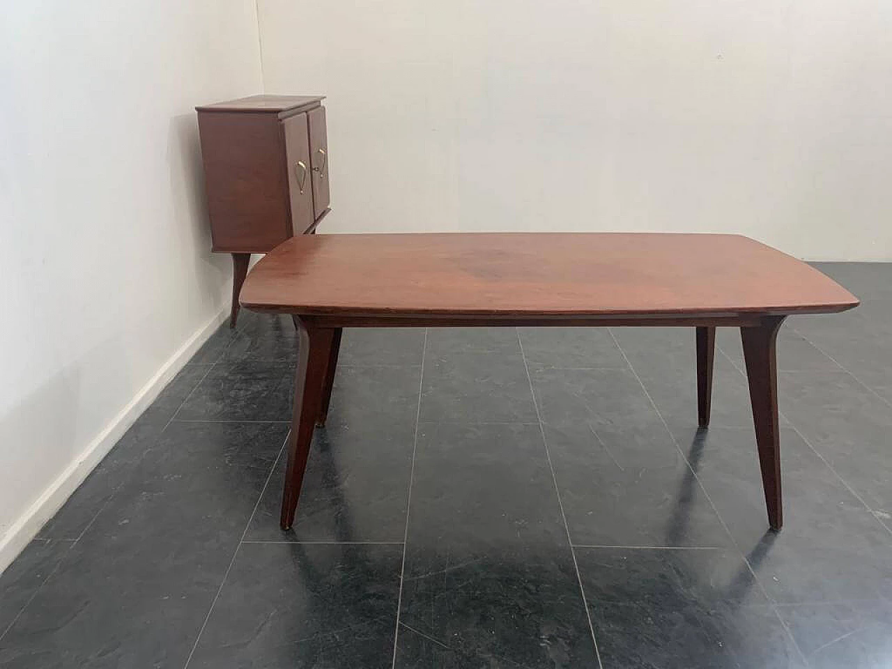 Table in teak, 50s 1235723