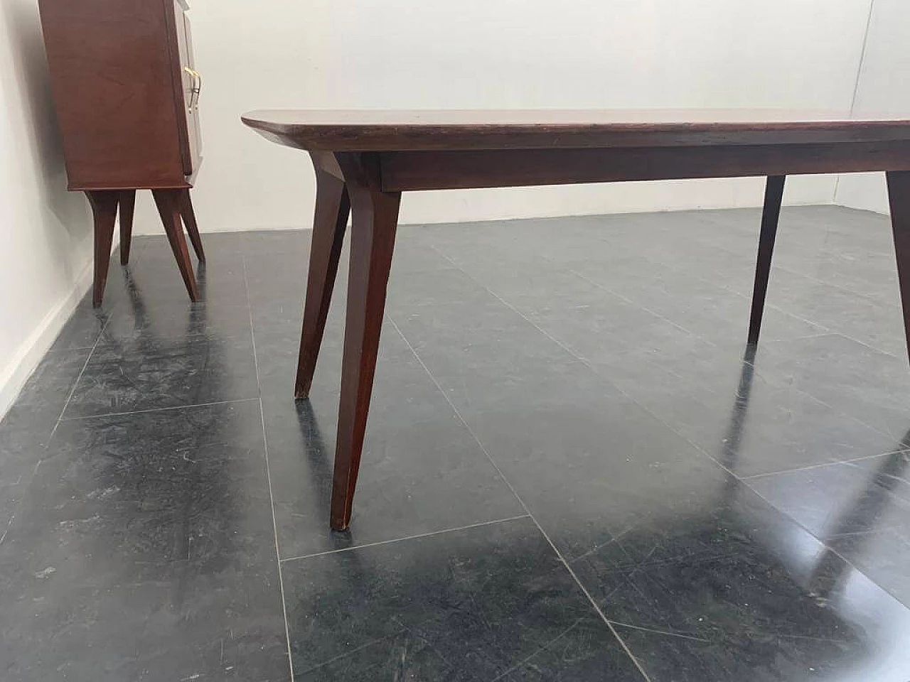 Table in teak, 50s 1235724