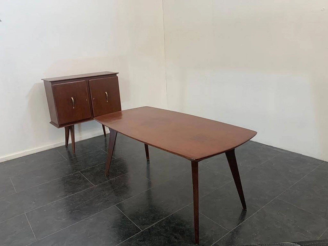 Table in teak, 50s 1235725